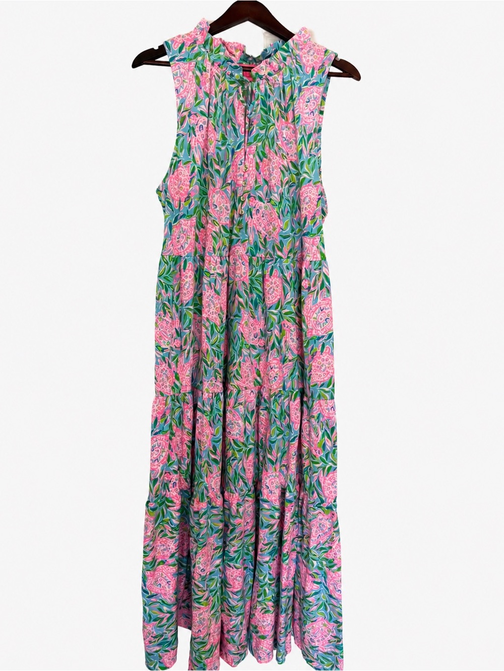 Lilly Pulitzer Malone Maxi Dress Turtley In Love Size XXL